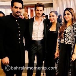 Andrew Garfield, Mahira Khan, Humayun Saeed, and Sana Shahnawaz