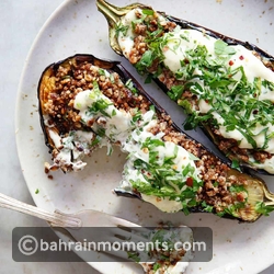 Grilled Eggplant with Garlic Yogurt Sauce